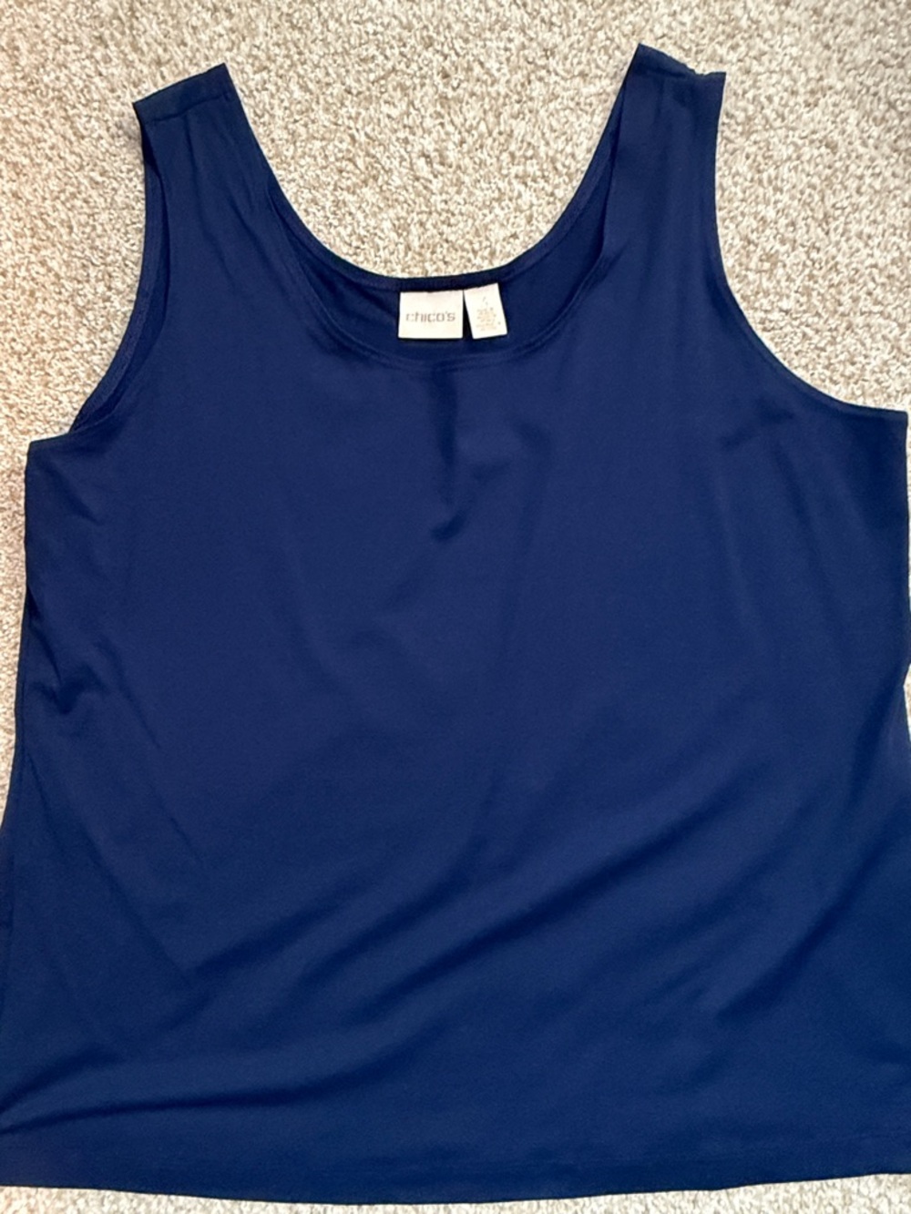 Chico's Deep Navy Scoop Neck Tank